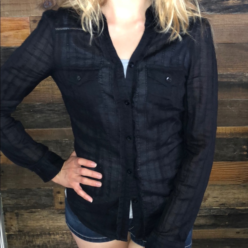 Black Button Down Western Shirt